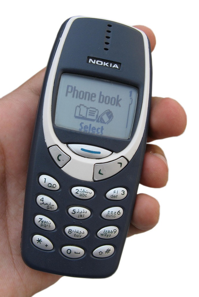 Nokia 3310 held in hand